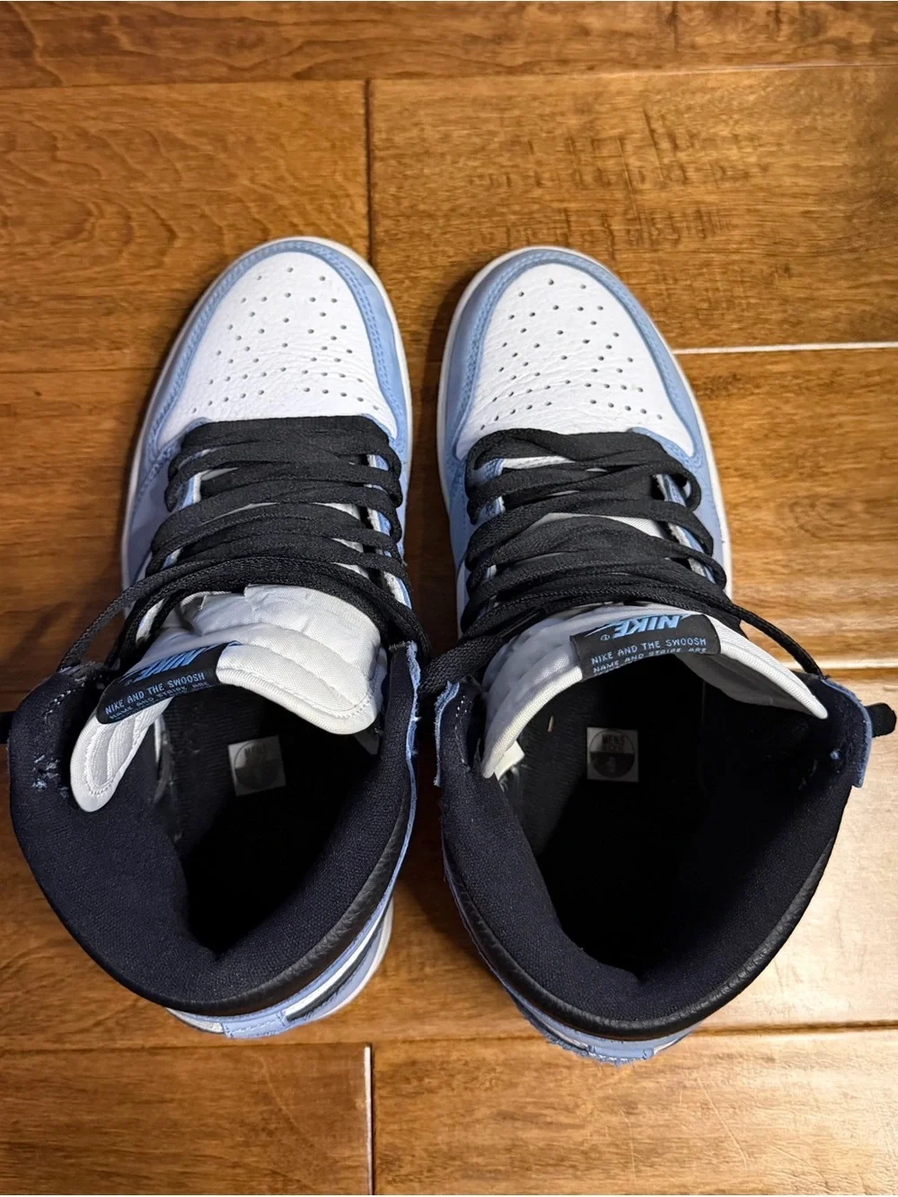 Nike Air Jordan 1 Mid - White, Black & Light Blue